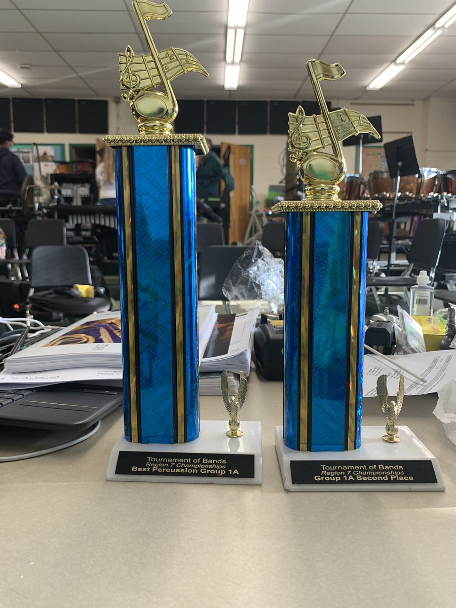 BTHS_Band's tweet image. Today at our Region 7 Championships we got 2nd place and also WON BEST PERCUSSION 🥁!!!