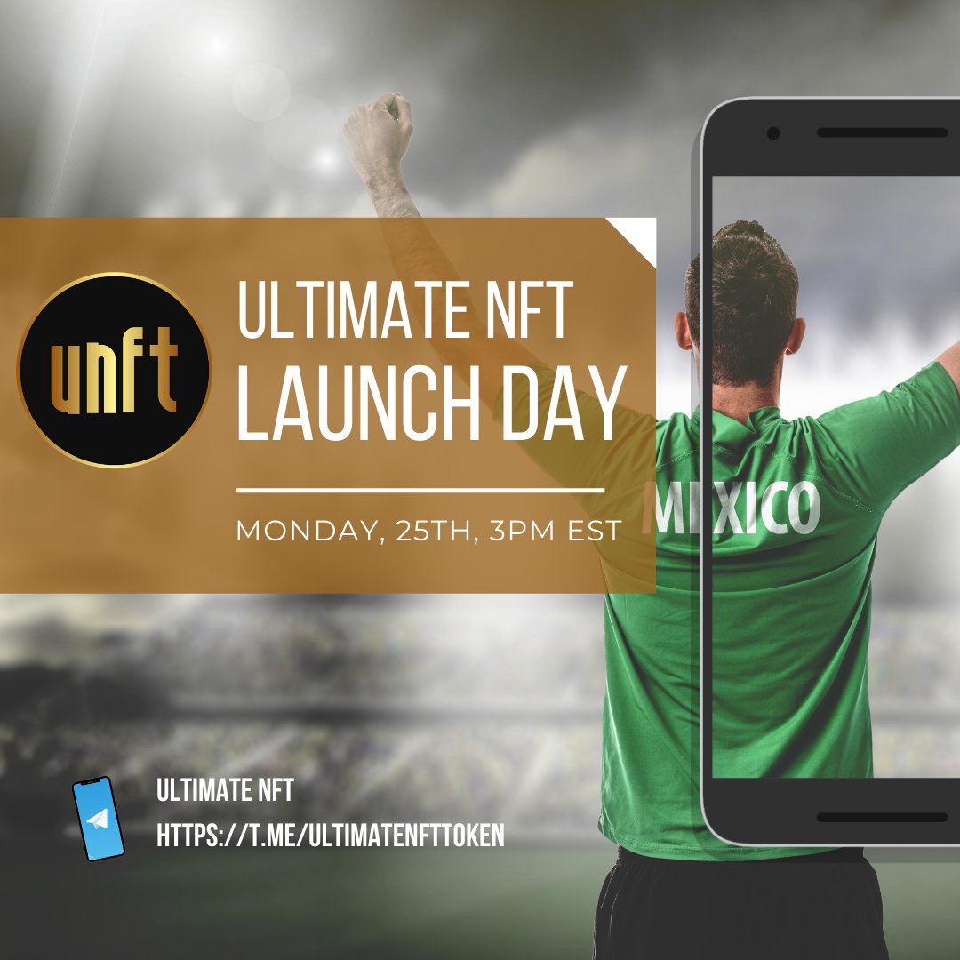 NftUltimate's tweet photo. Make sure you are ready this coming Monday, 25th, 3PM EST.

🏀🏈⚽️⚾️🏆🚀
Click here to join our telegram channel: https://t.co/gYDdSikT2Y
#UNFT #crypto #NFT #fantasysports #cryptocurrency #nftcollector #NFTCommmunity #blockchain #investment #cryptonews https://t.co/wkKcOpsCom