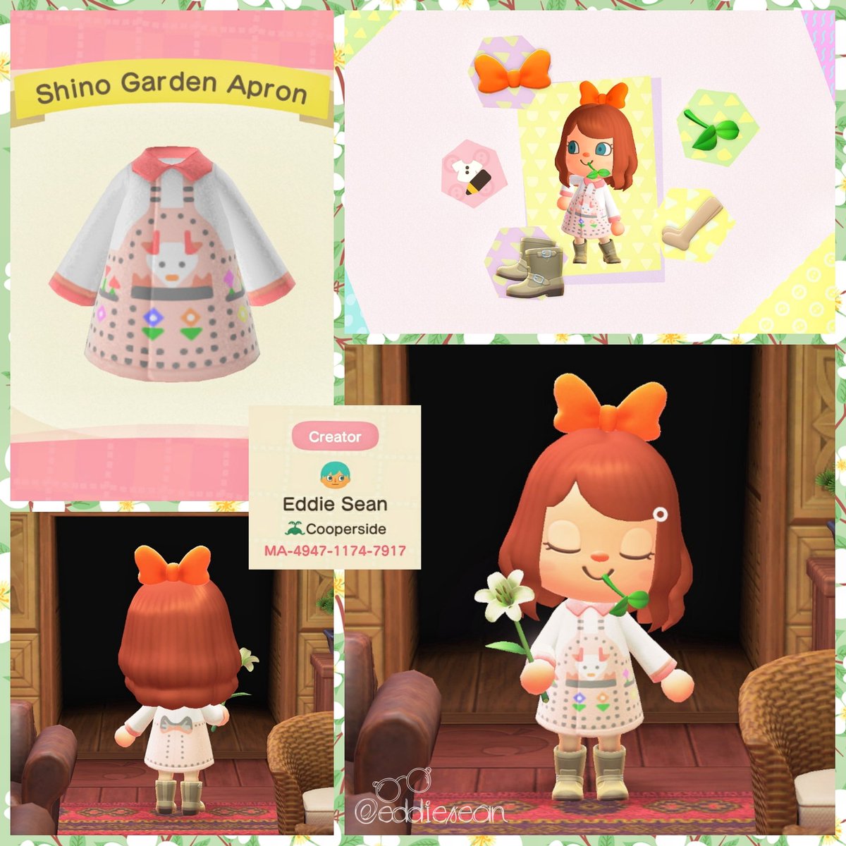 Cooperside1's tweet photo. Hi guys! Made 4 outfits based on the 4 most anticipated new villagers: Shino, Sasha, Ione, Tiansheng. I based the outfits on their body color schemes. Hope you like them. Enjoy! #ACNHDesign #ACNH https://t.co/cdC6DVAKW3