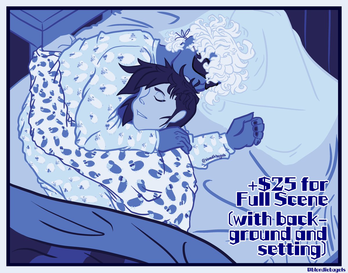 blondiebagels's tweet image. OKAY Y'ALL MY COMMISSIONS ARE OPEN!!
I have 5 slots free for anyone wanting to buy!