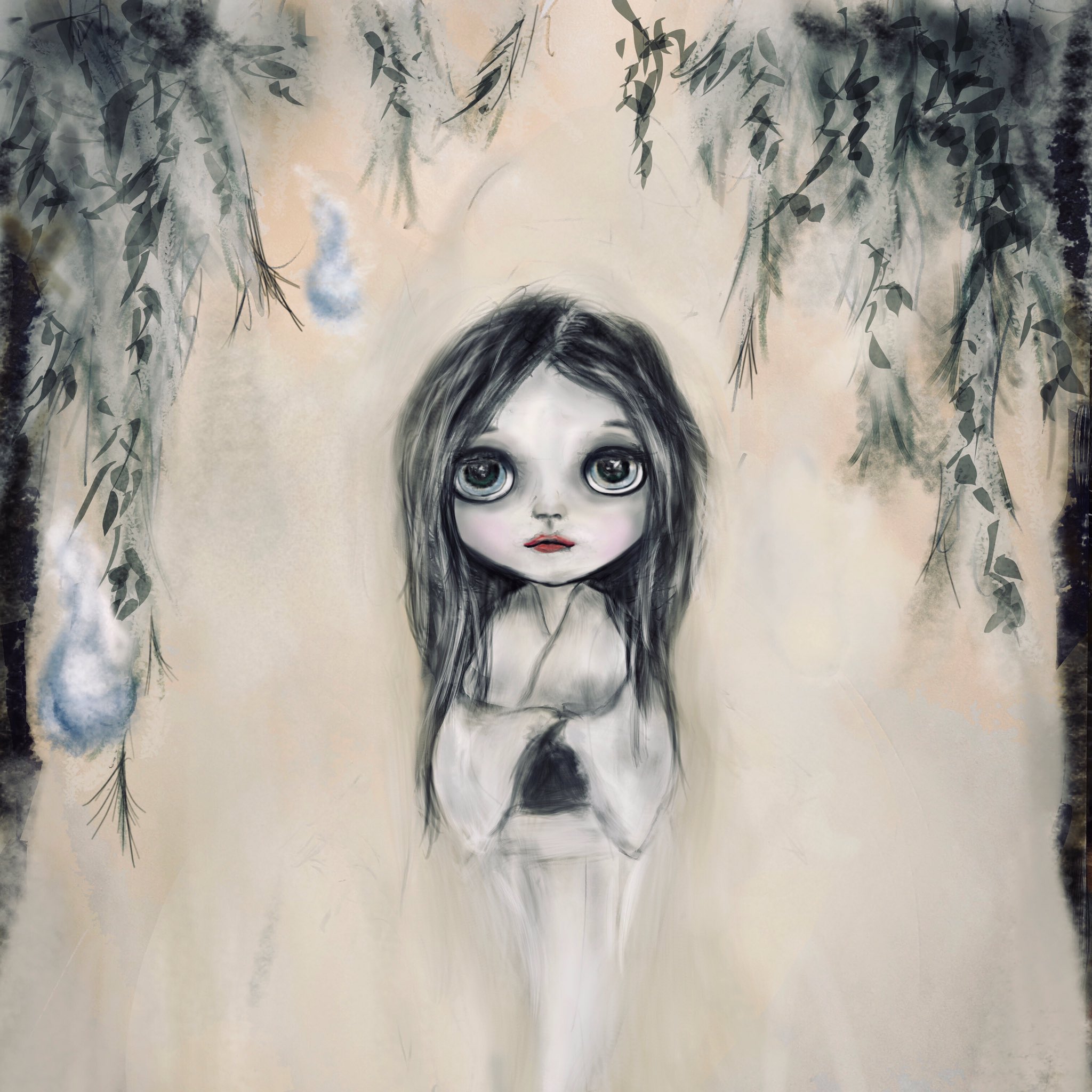 ナリタリナ 幽霊画 絵描きさんと繋がりたい 絵が好きな人と繋がりたい 幽霊画 お化け 柳の下 火の玉 Painting Drawing イラスト イラスト好き 怪談 絵画 お絵描き T Co Seopqtwdp2 Twitter