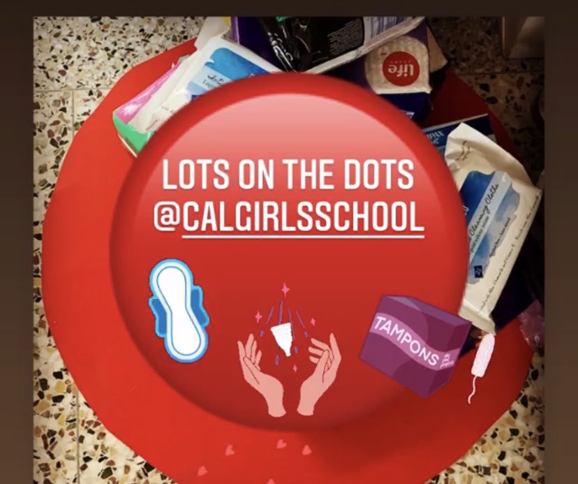 graf_johnstone's tweet photo. Last week for our 2021 Period Products drive @CalGirlsSchool The Art Studio has a chin height stack that will support local teens and adults for 44-ish cycles! Wooooo! Aiming for the ceiling with our stack, so we’ve got a ways to go this week! #periodpoverty #menstrualequity https://t.co/ybSa3JLkrX