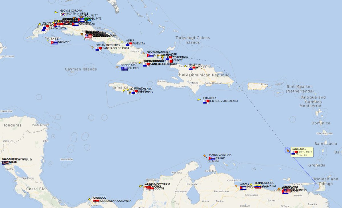 FlconEYES's tweet photo. VIAJE # 19 - DICTADURA🇨🇺GASOLINERA, #IMO9031985 #TAUROGAS Retornando a Moa para un viaje más, Verif con sist: AIS+Terrestre+Inmarsat #AbajoLaDictadura #AbajoElPCC #oott #oilandgas #18Oct https://t.co/rzD73XH1eP https://t.co/qeG3s1WLj4