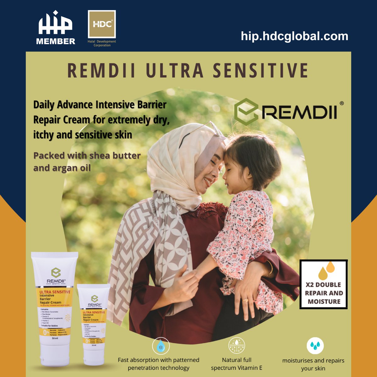 HIPxGlobal's tweet photo. 'Finding the right cream for eczema and dry skin? Get REMDII's Ultra Sensitive Intensive Barrier Repair Cream. Consult our friendly experts on your skin condition and they'll guide you further!
Website https://t.co/zcMrTXzB0U , 017-331 9765/012-673 2008.'
#HIPsMember #AhliHIP https://t.co/gaxuEvcsSa