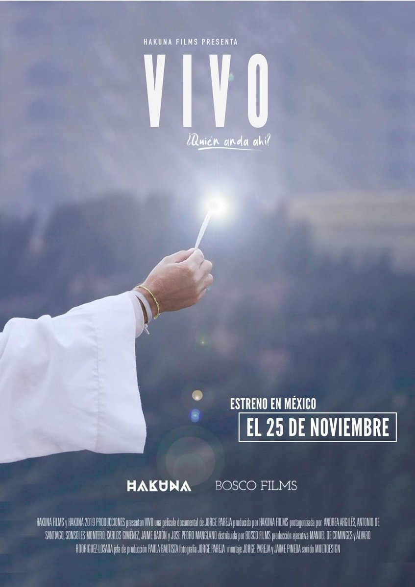sandramirezn's tweet photo. 🌿["VIVO" EN AMÉRICA] 🌿BOSCO FILMS llevará VIVO a ÁMERICA. 📣El 25 de Noviembre llegamos a México 🇲🇽 ¡Pídela en tu ciudad en https://t.co/RUlcCM0h9h!
La película que habla de 4 historias transformadoras 👼🤩😍 ¡CONTAMOS CONTIGO!
GRACIAS @Bosco_Films  https://t.co/NWZl7XYJJA https://t.co/OpQ7J6gnbg