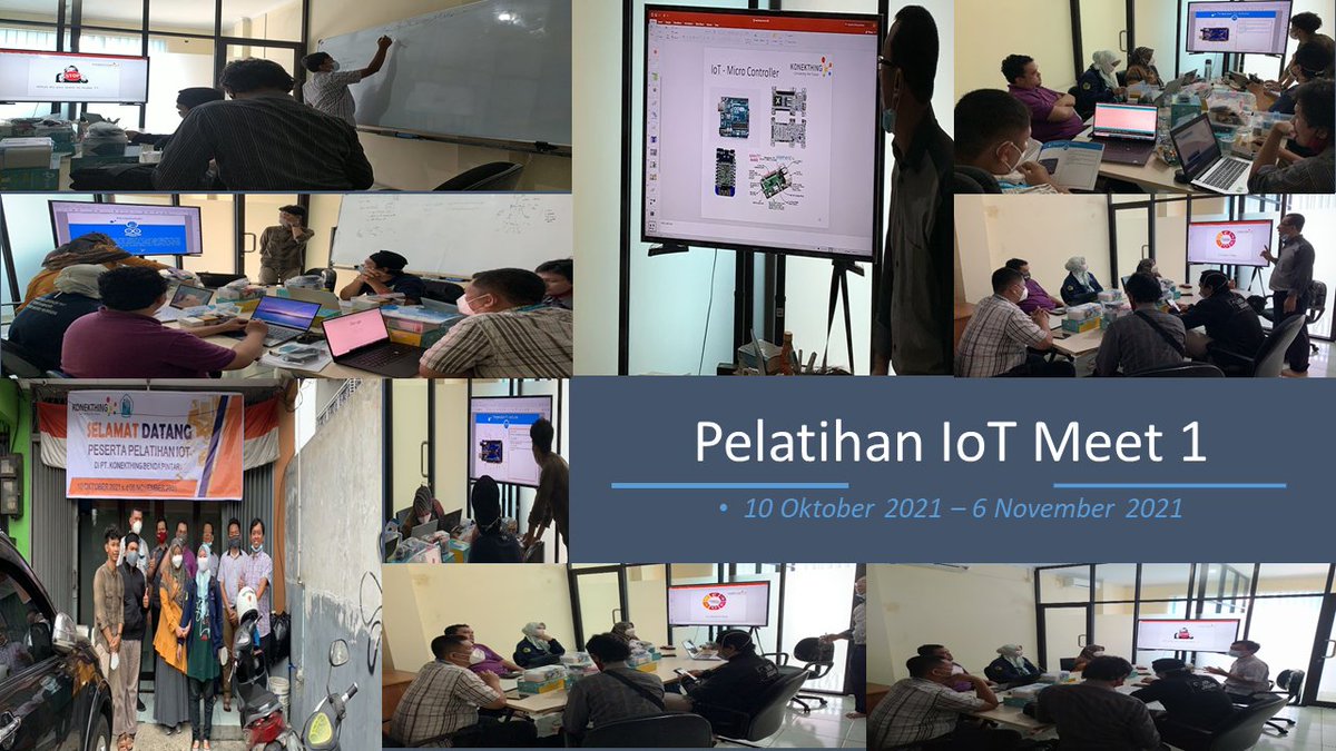 KonekthingID's tweet photo. Alhamdulillah, PT. Konekthing Benda Pintar sedang mengadakan Pelatihan IoT Batch 1 yang diikuti oleh dosen-dosen Politeknik Negeri Jakarta (PNJ).
Acara diadakan mulai tanggal 10 Oktober s.d 6 November 2021 

#iot #internetofthings #pelatihan #pelatihaniot #pelatihaniotdepok #pnj https://t.co/z1x9qjdBW5