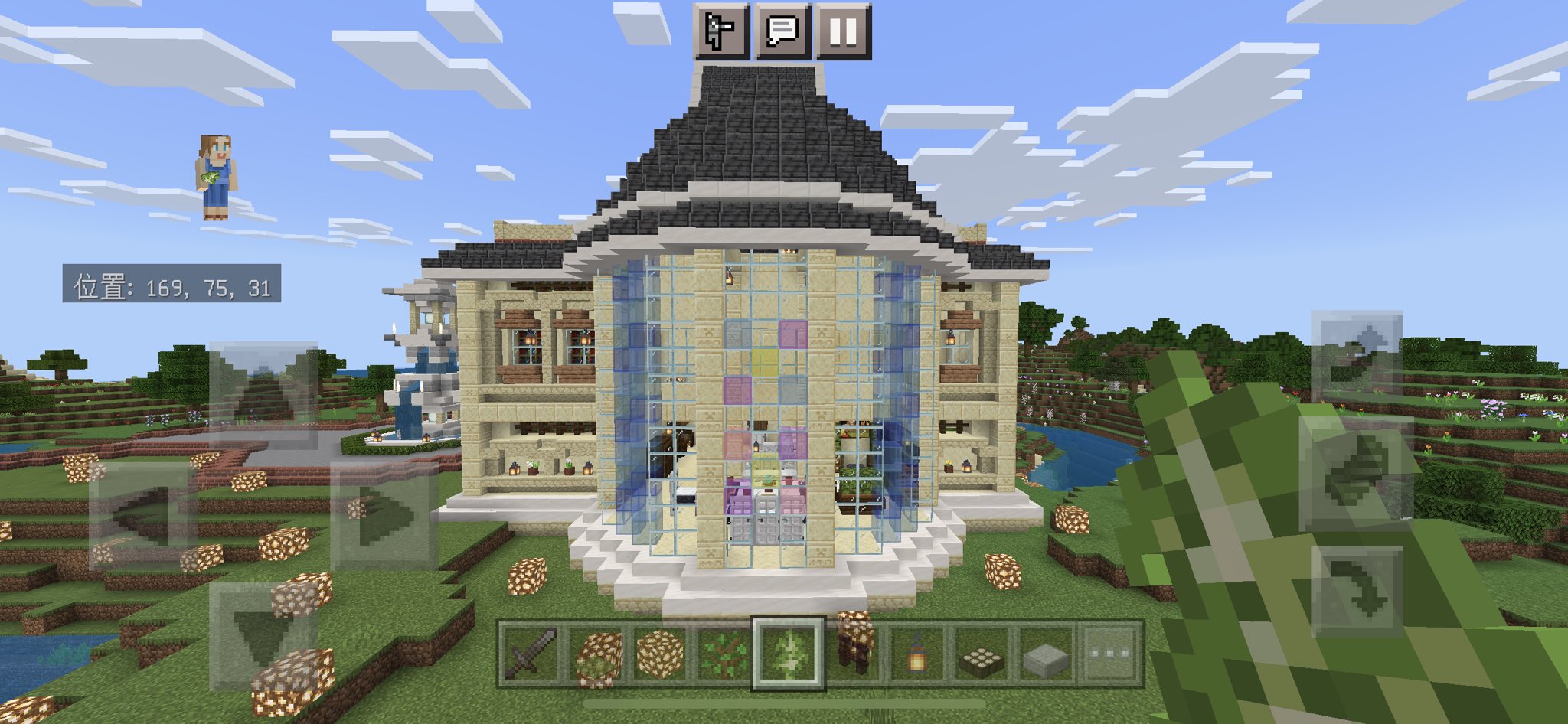ぽのぽのクラフト マイクラ関係なら相互フォローします マイクラpe版で作ったお家ツアー 外見2 側面 私はある程度法則性がある建築が好きです マイクラpe 建築 マイクラ 家 外観 ゲーム実況 T Co Mtqapclj1n Twitter
