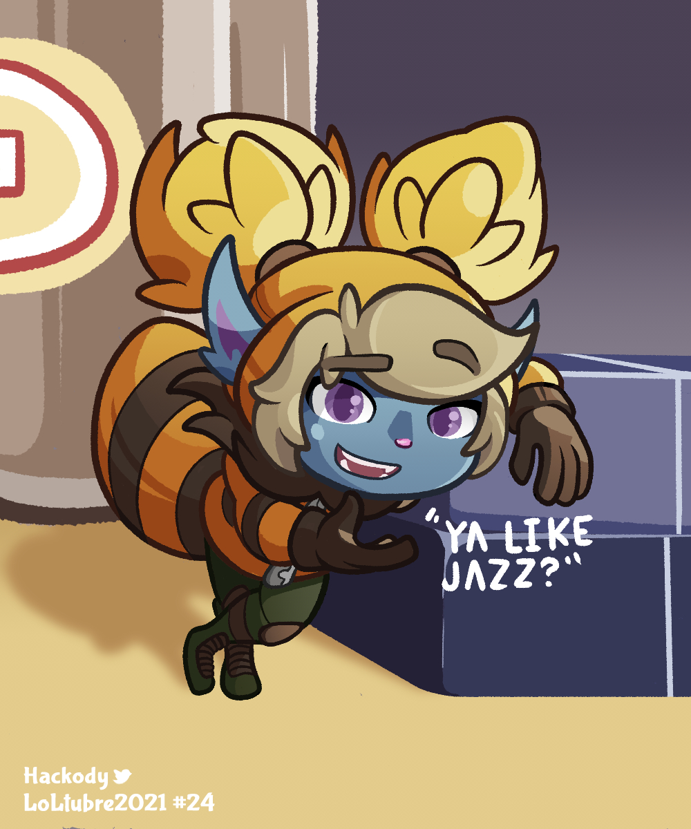 Hackody's tweet image. #LoLtubre2021 Día 24: Invéntale una skin a un campeón. BeePoppy.