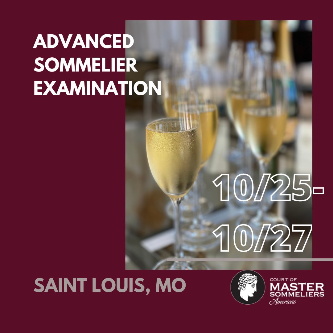 We’re off to St. Louis! We look forward to welcoming 27 candidates this week as they sit for the 2021 #AdvancedSommelier Examination.  

We wish everyone the best of luck! 👏