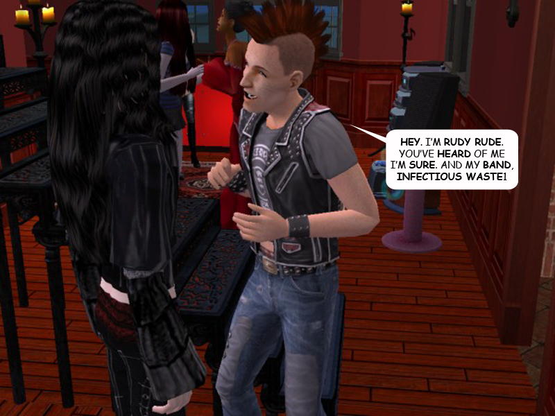 CourtleyManor's tweet photo. #CourtleyManorRecap: Celebrated #Pleasantview #PunkRock band #InfectiousWaste has also crashed #MistressJezebel's #HalloweenParty, and as #vampire fledgling #DJDK sets his sights on willing prey, a fan of #RenFields approaches her begging an impromptu reading of her poetry. (1/4) https://t.co/0RzqaPlgyo
