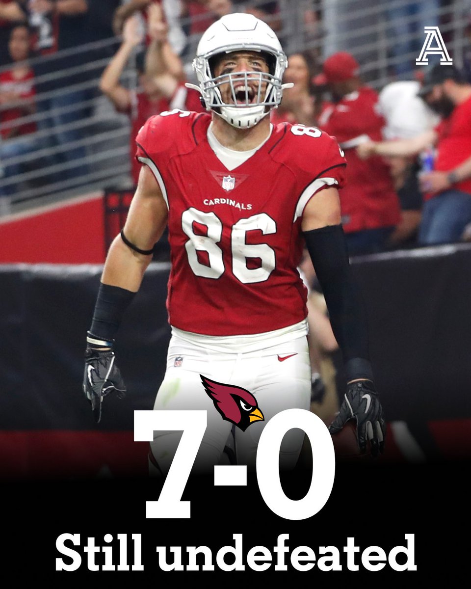 The Athletic on X: STILL UNDEFEATED. The only unbeaten team in the  National Football League remains unbeaten with a win over the Texans. The Arizona  Cardinals are 7-0.  / X