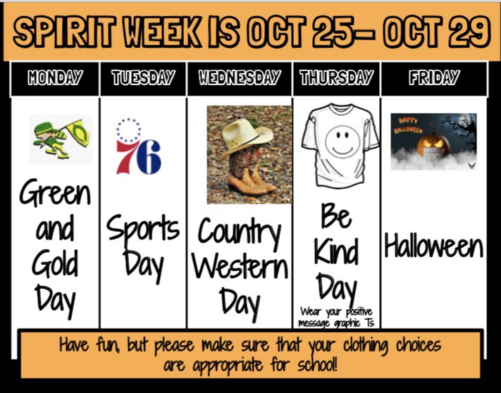 BQattheView's tweet image. Pumped for Spirit Week!  Green/Gold day tomorrow 💛💚