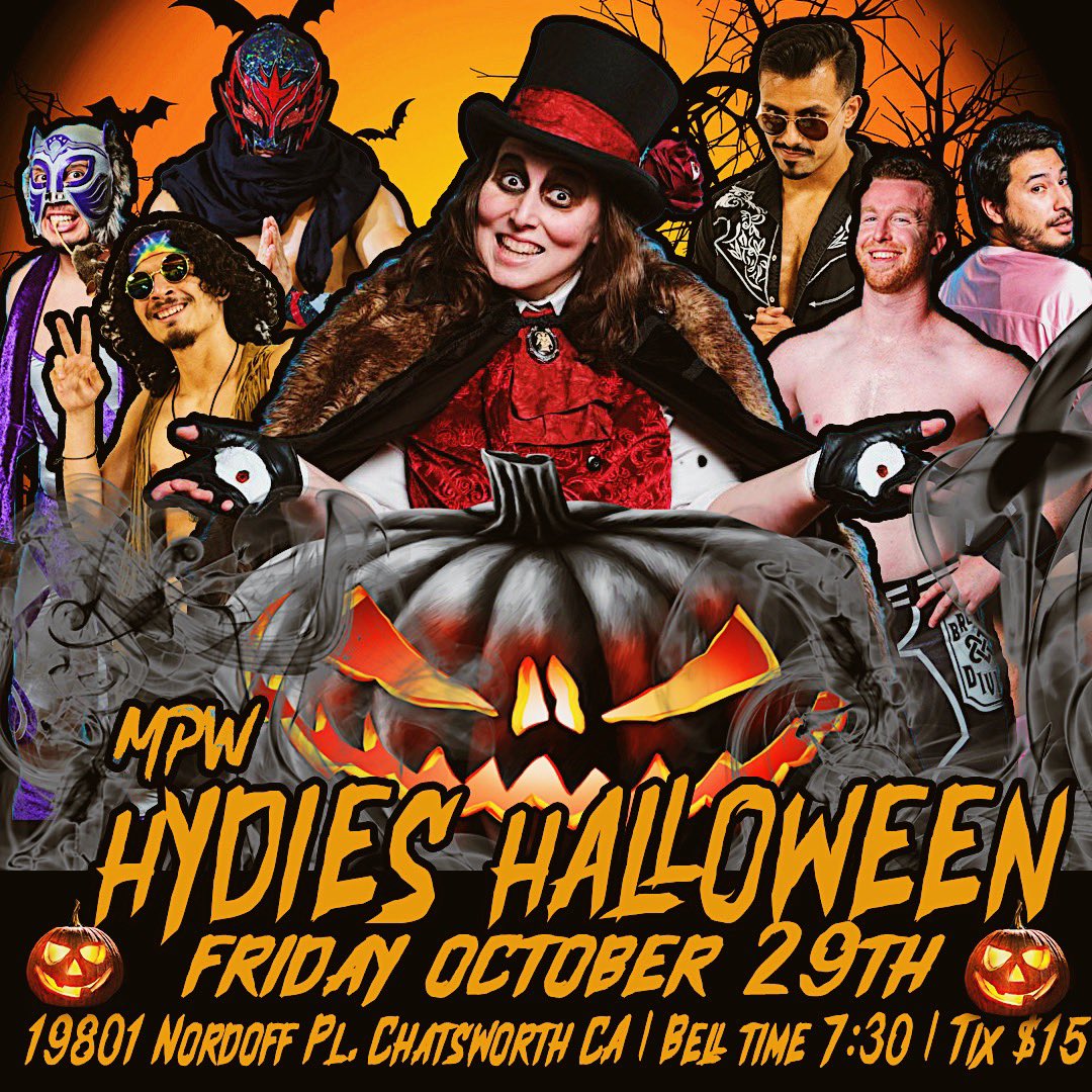MPW_CA's tweet photo. Upcoming events for MPW!  
Oct 29th -Hydies Halloween 
Nov 5th- Vendetta https://t.co/WQoARLN9cg