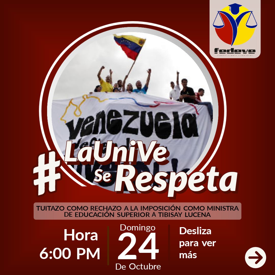 fevemed's tweet photo. ¡Por una universidad digna! 
#LaUniVeSeRespeta https://t.co/4Mjobvi9t1