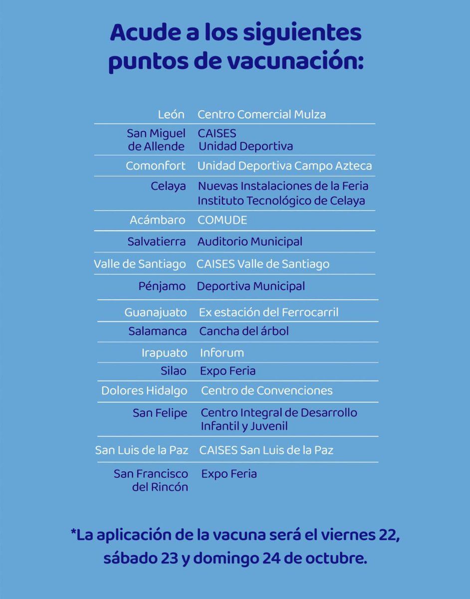 💉 #VacunaCOVID19 🚨 
Este #FelizDomingo recuerda que es el último día para vacunarte en #Guanajuato 
Tienes hasta las 20:00 hrs 
#TodosSanos #VacunateEvitaElContagio  
@SaludGuanajuato @gobiernogto