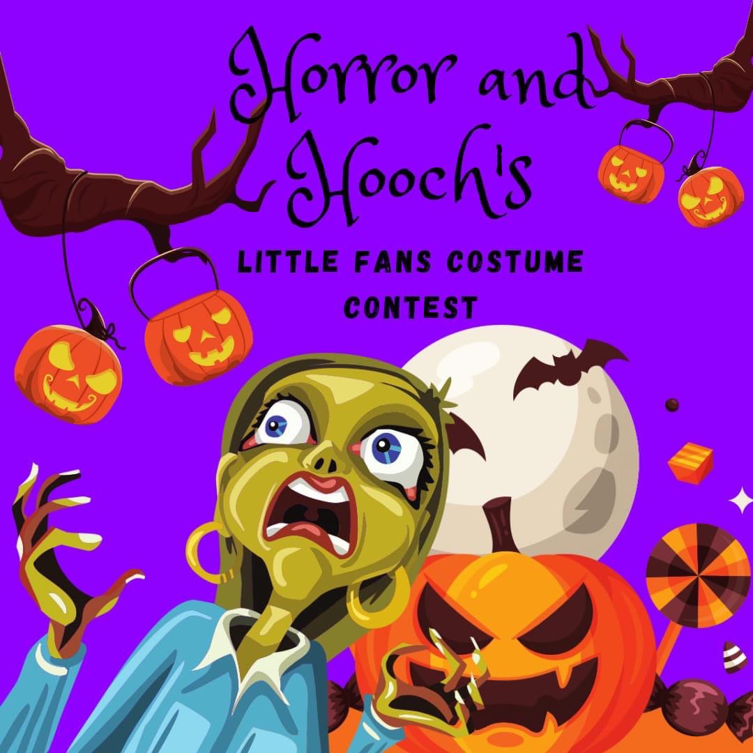 emma_fRhost2's tweet photo. Because Horror and Hooch luv da kids, we've got a special treat just for them this Halloween season. Send us your pics of your little ones in their costumes!  We're accepting submissions from now until Halloween. Show us your best costumes and win a prize!!! #halloweencostumes https://t.co/JuSZIhbyDp