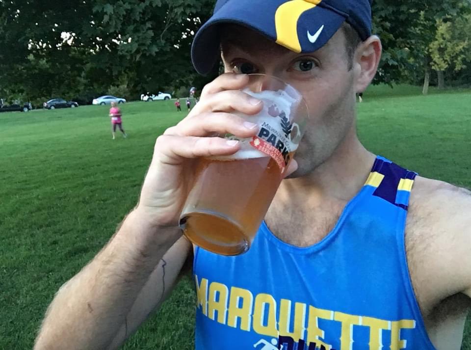 TheBeerRunner's tweet photo. I’m beyond excited to start my new role tomorrow at @sprecherbrewery as director of communication. What advice do you have for me? 

Photo of Sprecher Abbey Triple, my go-to reward at the Beer Garden 5k series https://t.co/j7RXtmtJRJ