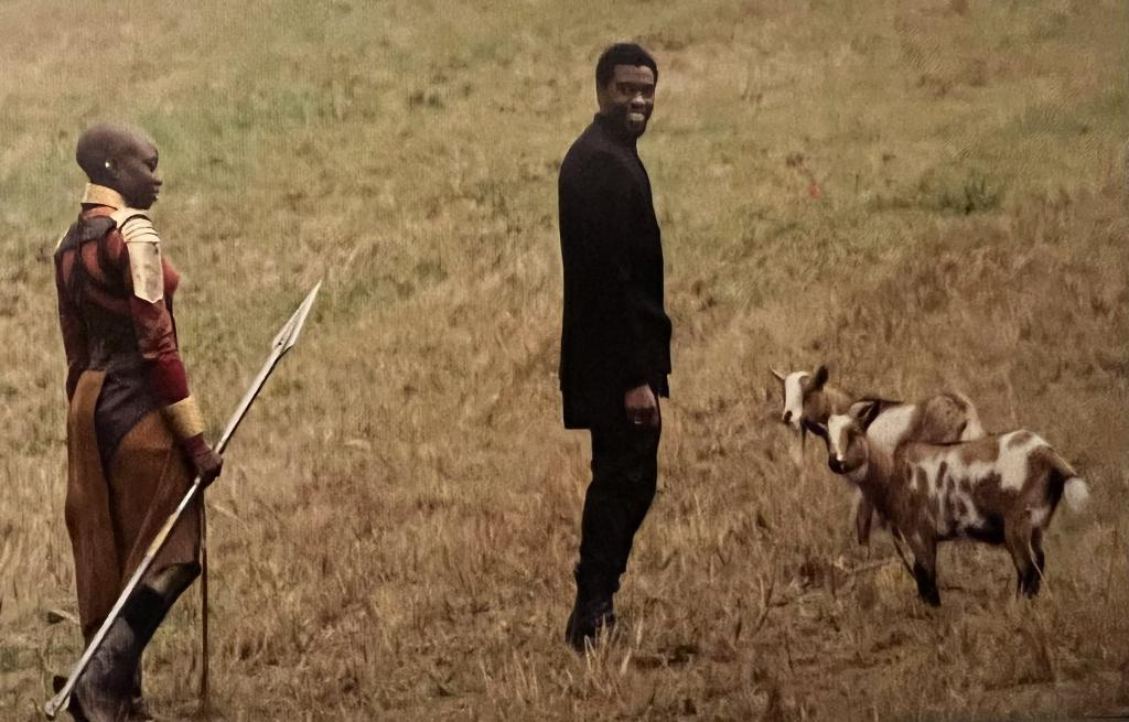 📸Novas imagens de <a href="/DanaiGurira/">Danai Gurira</a> como Okoye nos sets dos filmes da marvel.