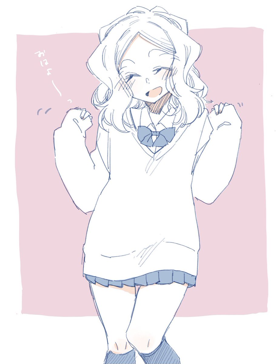 おはようちびっこちゃん。寒くても生足気合いのちびっこちゃん☺️ #ちびっこちゃん朝活 