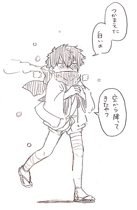 ショたぬきと初めての雪 