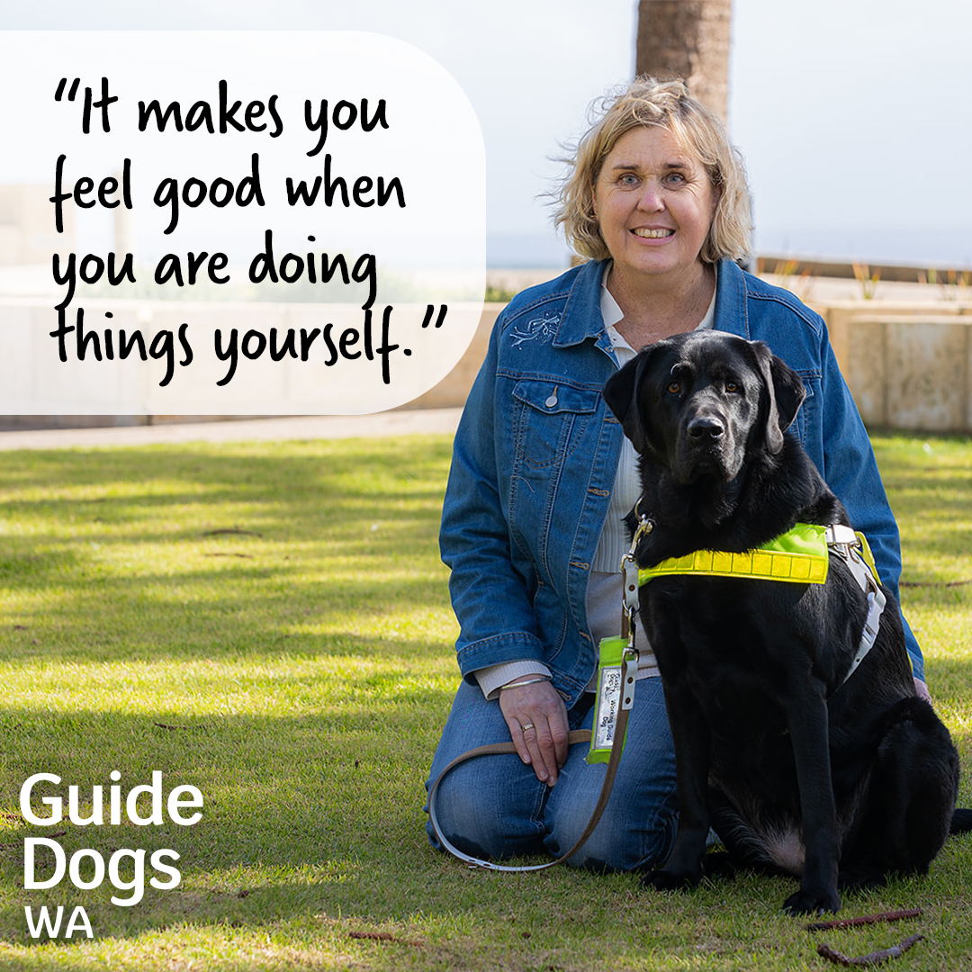Guide Dog Kara is providing Kaylene with confidence, freedom and independence to enjoy everyday things like going to a café, taking a walk or visiting the shops.🐾