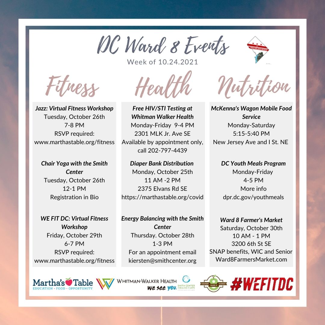 dcward8wellness's tweet photo. #dcward8 #dcward8wellnessinitiative #health #nutrition #free #fitness #marthastable #whitmanwalker #smithcenterforhealingandthearts https://t.co/Nq9KoQf9ao