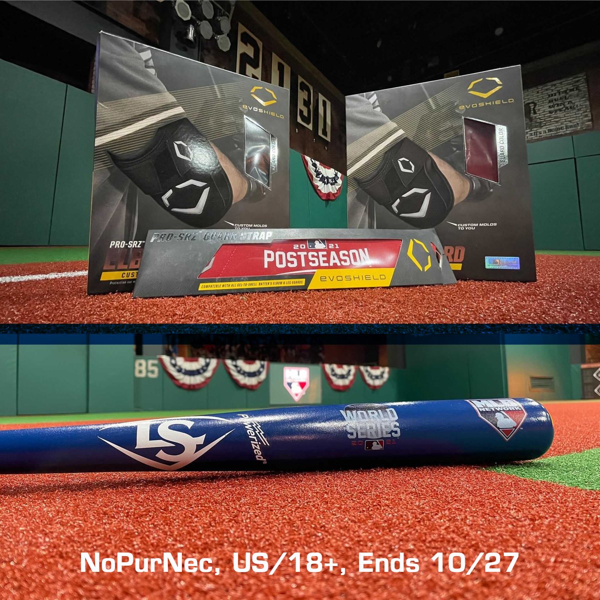 MLBNetwork's tweet photo. Next stop, Houston! RETWEET for a chance at an @EvoShield elbow guard + @sluggernation World Series bat and tune in to MLB Tonight before and after every Braves vs. Astros game :tv:

Rules: https://t.co/MdkXLh1CdN https://t.co/oenupIRr7g
