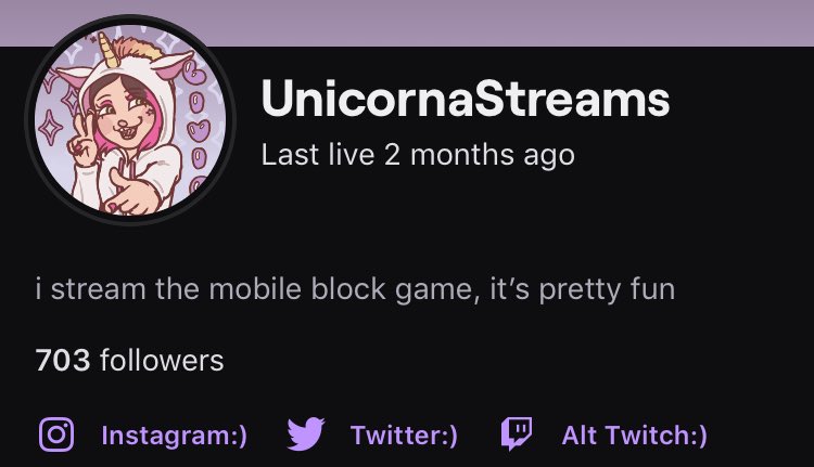 unicornastreams's tweet photo. hi! i’m unicorna, i’m a small mcpe streamer and yesterday i had a post on tiktok blow up! i gained 537 twitch followers and over 13k tiktoks followers! thank you to all the people who are supporting me while i try to change twitch and normalize mobile streaming<3 https://t.co/e93XDffb4t