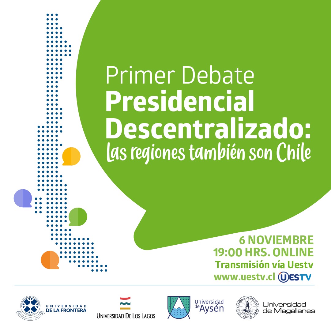 Son 6  candidatos/a a presidente que se reuniran a debatir sobre regiones. <a href="/ProvosteYasna/">Yasna Provoste Campillay</a> <a href="/gabrielboric/">Gabriel Boric Font</a> <a href="/Parisi_oficial/">Franco Parisi</a> <a href="/artes_oficial/">Eduardo Artés #Artés2026</a> <a href="/marcoporchile/">Marco Enríquez-Ominami</a> <a href="/sebastiansichel/">Sebastián Sichel</a> estarán debatiendo sobre diversos temas regionales (salud, educación, conectividad). #Chile #lasregionessonChile