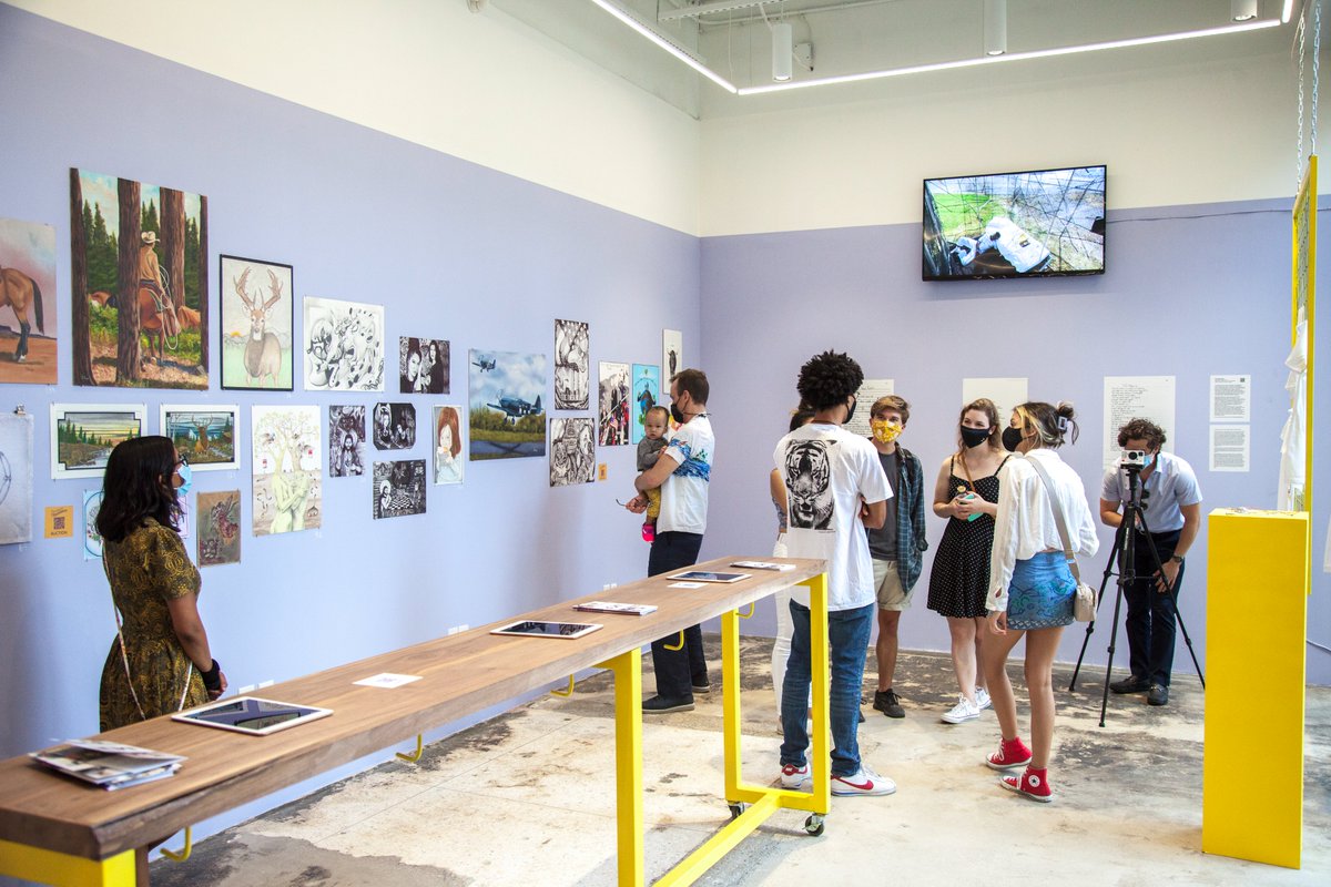 pplpurposeplace's tweet photo. Have you seen the items up for bid at The Arts of Oppression Exhibit at the Pollock Gallery? There’s still time to visit and bid. https://t.co/7ilr6YAEyw. 
Proceeds go to support the featured artists and Miles of Freedom. https://t.co/a1hx6kewWi
