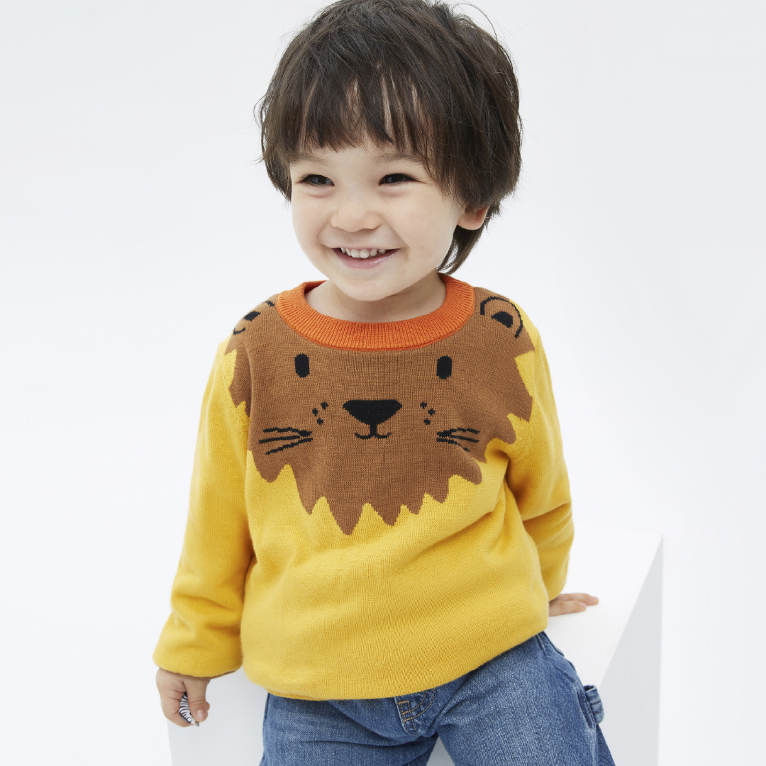 GapKids_JP's tweet photo. インパクト大なアニマルセーター。デニムはもちろん、スウェットパンツやレギンスにも相性抜群!サイやレオパードなど4種のアニマルから選べるよ🦁
#animal #denim #sweater #ComfortablePrice
https://t.co/GNEq5KwdGx https://t.co/LkHIhyZFgh