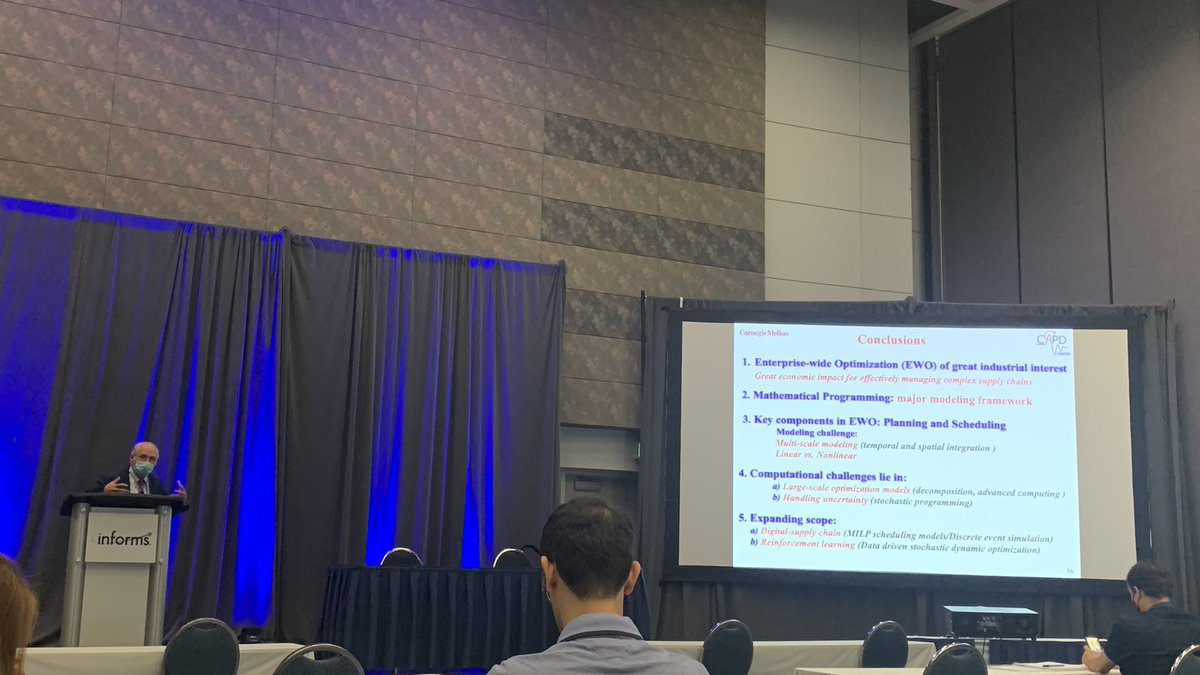 crislopeslara's tweet image. Excellent @INFORMS2021 keynote talk today by Ignacio on Enterprise-wide optimization! #INFORMS2021 #GrossmannGroup #PSE