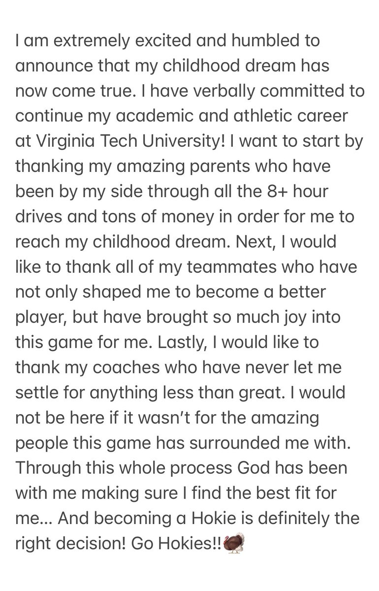 Go Hokies🦃!! <a href="/michaellew10/">Mike Lewis</a> <a href="/VTechSBcoach/">Pete</a>