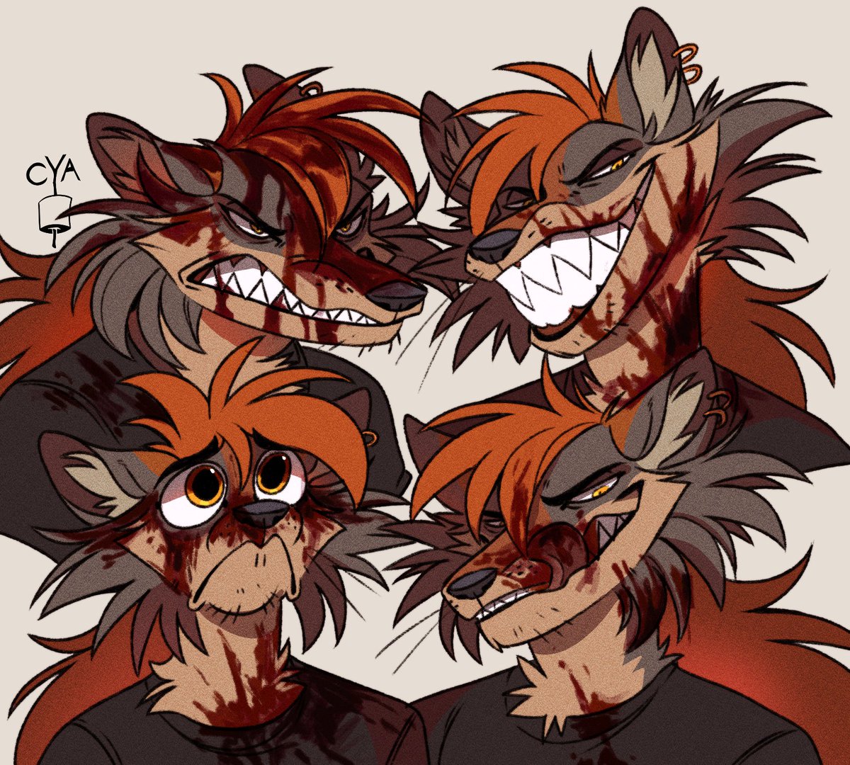 Bleatnik_'s tweet photo. Expression sheet for dragonpawbs! 🩸 https://t.co/tXY3yC3bjl