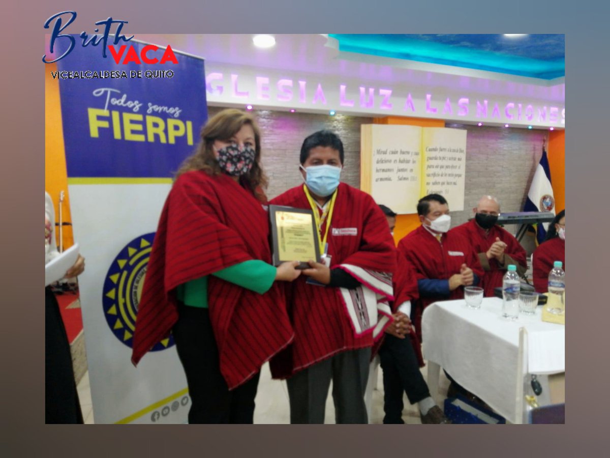 brithvaca's tweet photo. 📌 Mi reconocimiento a #FIERPI, organización que celebró su XXIV aniversario de vida organizacional y lucha constante en la construcción de políticas públicas en beneficio de  nuestros hermanos de las diferentes provincias del país que radican en #Quito
#BrithVa https://t.co/nEXEfGJgTi