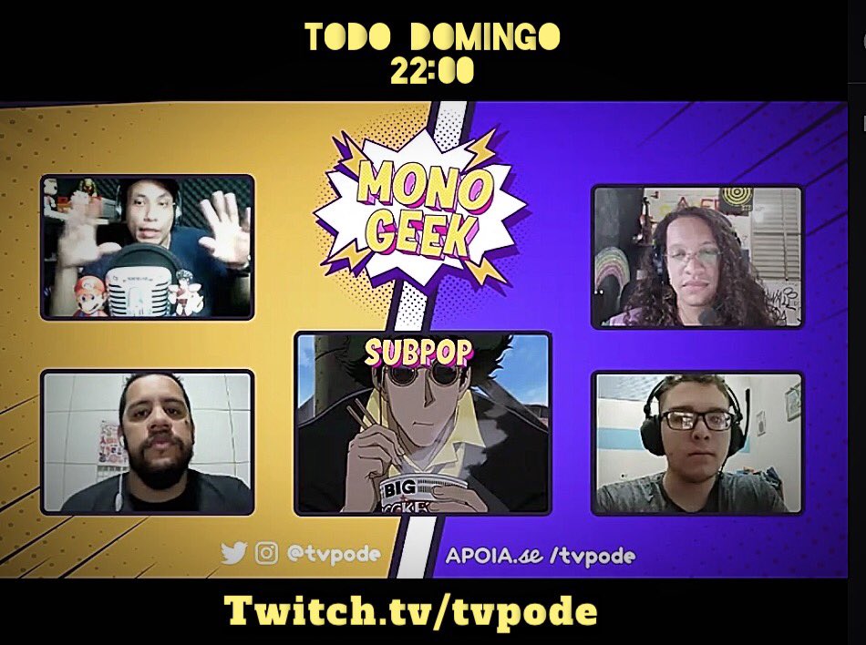 Monogeek2's tweet photo. Estamos ao vivo pelo @tvpode com o MONOGEEK falando das notícias da semana e comentando sobre “Animes rejeitados pela Tv” 

Assista em : https://t.co/WG2UeBm5ZS

@sogilmesmo 
@dudu_magalhaess https://t.co/HHNhNtY1pz