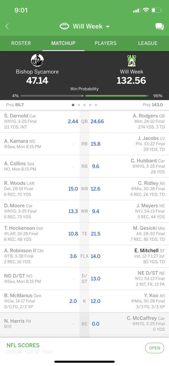 Dsuch520's tweet photo. Will sure is gonna need a big game out of kamara! #WillWeek https://t.co/b1hFbAQbYV