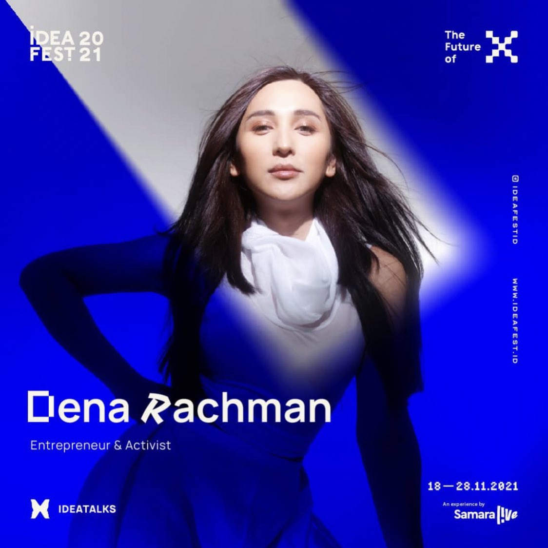 IdeafestID's tweet photo. Next one is @DENArachman ❤️‍🔥 

She has been the poster child of the LGBTQI+ community in Indonesia since her transition, and has been actively campaigning since then. 

Want to know more? Get your tickets now at https://t.co/v27bqbhVzI!

#IdeaFest #IdeaFest2021 #TheFutureofX https://t.co/G5BFZIxmiG