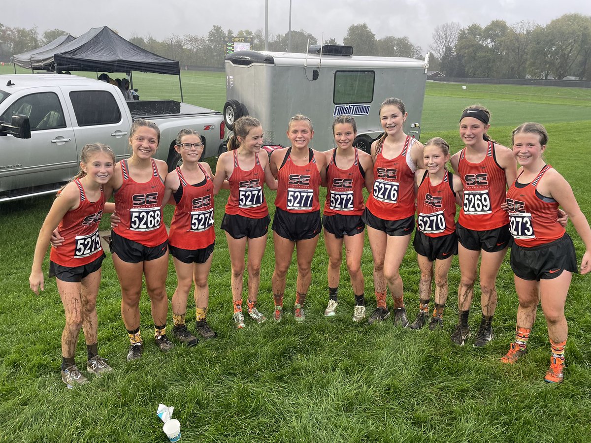 The SECC JH Girls capped off their outstanding season with a 3rd Place finish at the 2021 <a href="/OHSAASports/">OHSAA Sports</a> Middle School State Championships held at <a href="/FortressObetz/">Fortress Obetz</a> . The girls ran fantastic, and despite the torrential rainstorms they still had a blast! 

We are SECC!