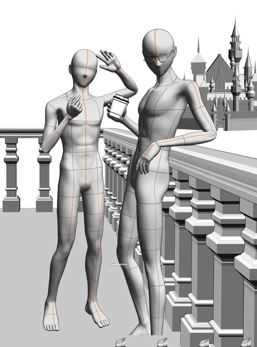 絵描きたいけどラフを描いて資料集める時間がない ってときはクリスタの3d素材キャ キシダチカ オタクolと年下男子連載中のイラスト 絵描きたいけどラフを描いて資料集める時間がない ってときはクリスタの3d素材キャ キシダチカ オタクolと年下男子連載中のイラスト