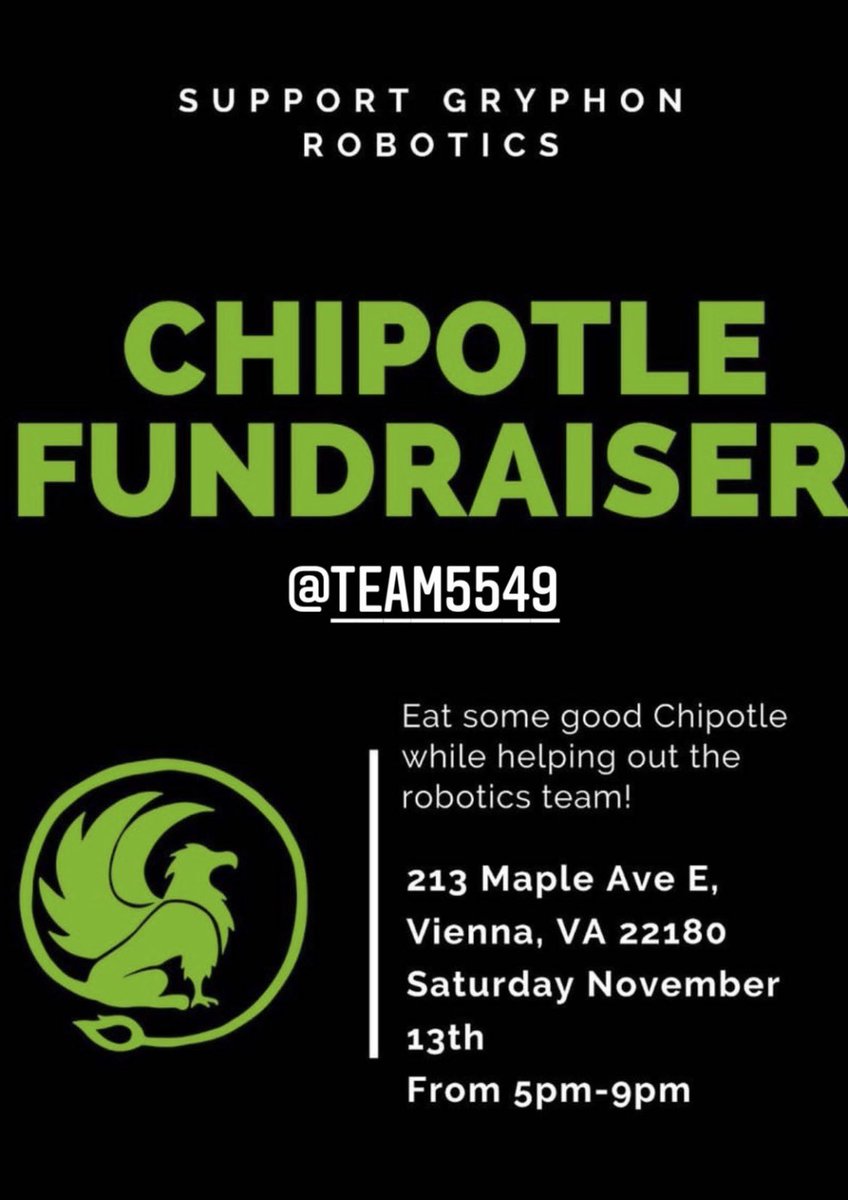 MsJIllAPrice's tweet photo. Save the Date! 11/13 come support Marshall HS Robotics. @team_5549 https://t.co/UXA9YTkLLl