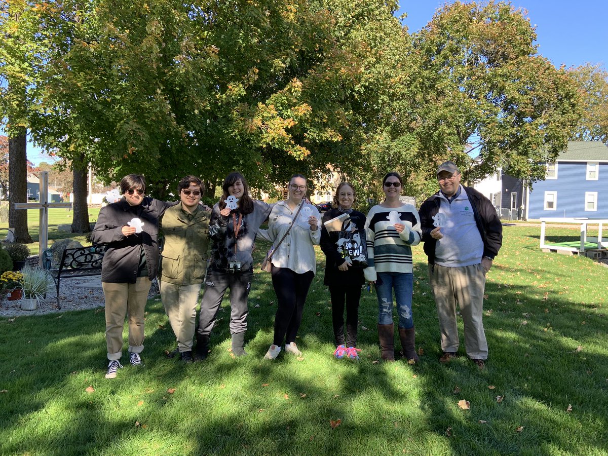 pelnichols's tweet photo. Today the Paranormal and History clubs took a tour of historic South Cemetery in downtown Oxford.  Prof. Emily Thomas and some students took leading roles in pointing out some of the more significant graves.  @NC_HistoryClub @Nichols_History https://t.co/9Q1MD5qgKz