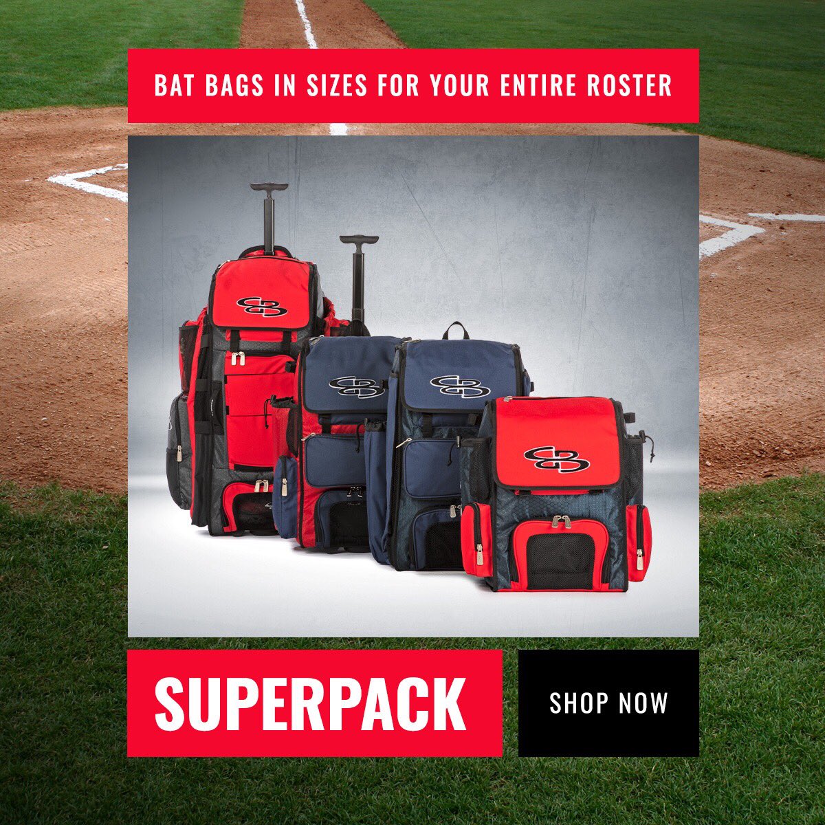 BoombahInc's tweet photo. We’ve got Bat Bags in sizes for your entire roster! Click the link in to shop our Superpack collection! https://t.co/UbBEAMKOkt 
-
#boombah #batbag #youthbaseball #baseballgear #baseball https://t.co/qHxalP2znV