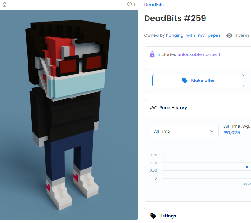 DeadGangNFT's tweet photo. 💀 DeadBits - SOLD!!! 🎉 @opensea 💀
https://t.co/UD7oYHeLh9

#nft #nfts #nftart #cryptoart #sold #meebits 
#deadbits #cryptoartist #nftartist #Sales #OpenSeaNFT #opensea https://t.co/OQYrtT089v