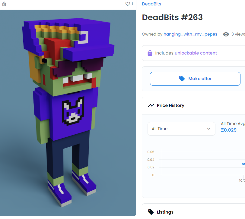 DeadGangNFT's tweet photo. 💀 DeadBits - SOLD!!! 🎉 @opensea 💀
https://t.co/UD7oYHeLh9

#nft #nfts #nftart #cryptoart #sold #meebits 
#deadbits #cryptoartist #nftartist #Sales #OpenSeaNFT #opensea https://t.co/OQYrtT089v