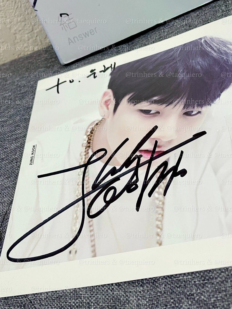 trinhers's tweet photo. 🥳 CONGRATS to @MGigglesworth! 🥳

You were the first lucky winner from our #GCFwithBTS charity project, raffle giveaway! Your prize is a Jungkook signed page from O,RUL82?! fansign! Please DM with your info! 🥰💜 https://t.co/3YQMxAIqKK