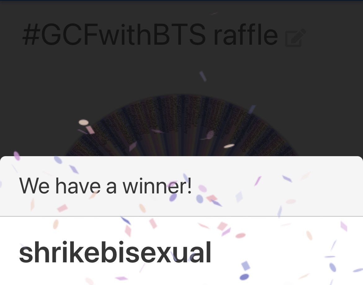 trinhers's tweet photo. 🥳 CONGRATS to @shrikebisexual! 🥳

You were the second lucky winner from our #GCFwithBTS charity project, raffle giveaway! Your prize is a BTS signed album, Love Yourself: Answer signed by all 7 members! Please DM with your info! 🥰💜 https://t.co/a01GLG9wLd