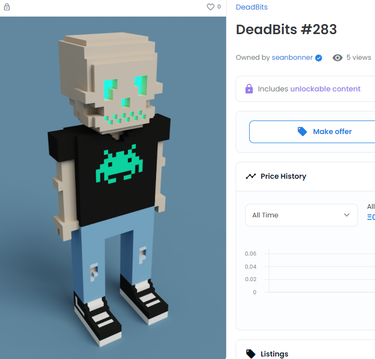 DeadGangNFT's tweet photo. 💀 DeadBits - SOLD!!! 🎉 @opensea 💀
https://t.co/UD7oYHeLh9

#nft #nfts #nftart #cryptoart #sold #meebits 
#deadbits #cryptoartist #nftartist #Sales #OpenSeaNFT #opensea https://t.co/67WqWCGaep
