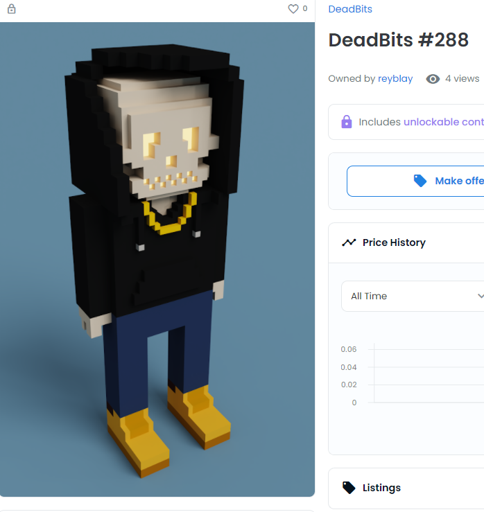 DeadGangNFT's tweet photo. 💀 DeadBits - SOLD!!! 🎉 @opensea 💀
https://t.co/UD7oYHeLh9

#nft #nfts #nftart #cryptoart #sold #meebits 
#deadbits #cryptoartist #nftartist #Sales #OpenSeaNFT #opensea https://t.co/67WqWCGaep