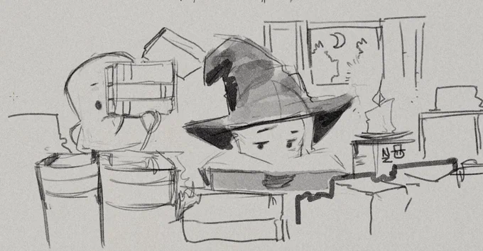 Day 24: The importance of a personal library 

It's not always easy to find the right spell when you are looking for it.

#Drawing #OCtober #SpookySeason #OC #IronRoads 